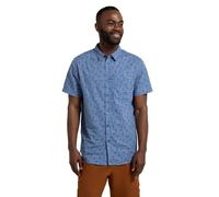 Mountain Warehouse Chemise Preston Illustration pour Homme - Haut léger, Tee-Shirt Respirant - Idéal pour Les activités de Plein air, Vacances, Marche et randonnées Bleu 4XL
