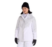 Mountain Warehouse Dawn Veste de ski pour femme - Imperméable à la neige - Veste chaude doublée en polaire, poignets réglables, ourlet et capuche - Vêtement de ski idéal en hiver, gris clair, 46