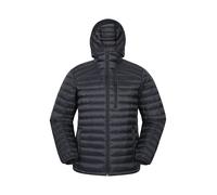 Mountain Warehouse Doudoune Henry II Homme - Manteau résistant à l'eau, Chaud, Confortable, Blouson d'hiver isolé, Bomber - Pour temps froid, l'extérieur et les voyages Noir 3XL
