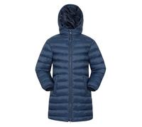Mountain Warehouse Doudoune rembourrée Longue Florence pour Enfant - Capuche, Manteau léger, Doux, Chaud et isolé - pour Voyage et activités extérieures en Hiver Bleu Marine 11-12 Ans