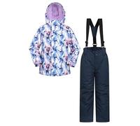 Mountain Warehouse Ensemble de Veste et Pantalon de Ski pour Enfant - Résistant à la Neige, Poches Avant, Doublure Polaire, Robe Interne intégrée - Le Snowboard, Hiver Lila 5-6 Ans