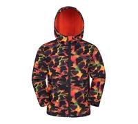 Mountain Warehouse Exodus Veste Softshell pour enfants - Respirante, coupe-vent et imperméable - Manteau doublé en polaire, garçons et filles - Automne, hiver, randonnée, Rouge (05), 11-12 ans