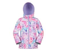Mountain Warehouse Exodus Veste Softshell pour enfants - Respirante, coupe-vent et résistant à l'eau - Manteau doublé polaire, garçons et filles - Automne, hiver, randonnée, rose foncé, 5-6 ans