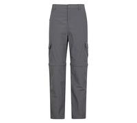 Mountain Warehouse Explorez Le Pantalon Convertible de Mens - Sec Rapide, se fane Le Pantalon résistant d'été, Genou Ferme la Fermeture éclair Le Pantalon de Cargaison Gris 46W