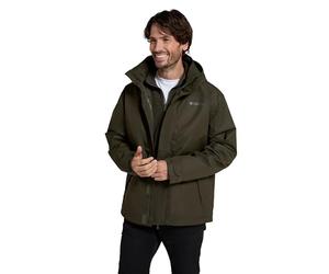 Mountain Warehouse Fell Veste 3 en 1 Hydrofuge pour Homme - Manteau à Capuche, Veste de Pluie, Doublure Polaire intérieure Amovible - Printemps été, Randonnée, Sport