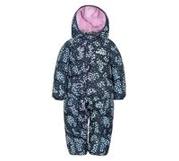 Mountain Warehouse Frosty Kids Junior Padded Snowsuit with Central Zip, Hand & Foot Cuffs, Toddlers Hoodie, Fleece Lining, Children Winter Outer Clothing Bleu Marine 12-18 Mois