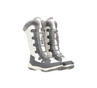 Mountain Warehouse Grandes Bottes de Neige Snowflake Femme - Résistantes à la Neige et Respirantes, Semelle en Caoutchouc, Semelle en Mousse EVA - Vacances au Ski, Hiver Blanc 39