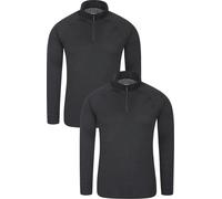Mountain Warehouse - Haut de couche de base "Talus" pour hommes (pack de 2) MW1171 (M) (Noir)