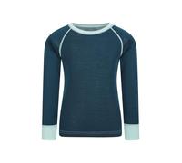 Mountain Warehouse Haut Thermique Col Rond en Mérinos Enfants - Manches Longues, Chaud, léger, Respirant, Séchage Rapide - Parfait pour l'hiver Sarcelle 9-10 Ans