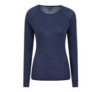 Mountain Warehouse Haut Thermique Femmes en Mérinos - Léger, Respirant, Antibactérien - pour Les Vacances par Temps Froid Bleu Marine 48