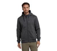 Mountain Warehouse Hoodie Hommes Nevis - Polaire Douce, Chaud, Confortable, Capuche Ajustable, Poches Avant Zip intégral - Marche, Course, Hiver Noir M