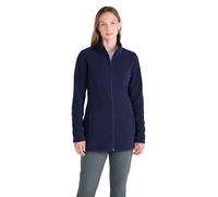 Mountain Warehouse Hythe Long Line Polaire pour femme - Pull zippé sur toute la longueur avec ceinture cintrée à l'arrière et poches avant - Marche printanière, randonnée et plein air, bleu marine, 38