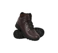 Mountain Warehouse Latitude II Extreme Bottes de Marche imperméables en Cuir pour Femme - Chaussures IsoDry avec Semelle Vibram - Printemps, été, randonnée, Plein air Marron foncé 37