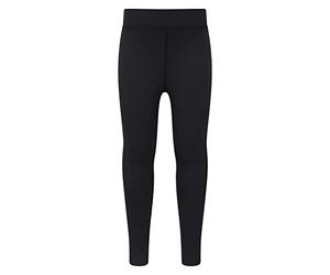 Mountain Warehouse Legging Enfants Toucher Doux Flick Flack - Taille mi-Haute, Longueur entière, Absorption de Transpiration - Gym, Yoga, Danse, Course Noir 11-12 Ans