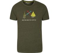 Mountain Warehouse - "May The Forest Be With You" T-Shirt für Herren MW4156 (XS) (Khakigrün)