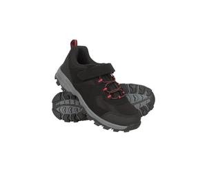 Mountain Warehouse McLeod Chaussures de Marche pour Enfant - Semelles imperméables et Respirantes à séchage Rapide avec Semelle en EVA - Idéal pour l'été et la randonnée Noir 35
