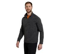 Mountain Warehouse Micropolaire Hommes Snowdon - Chaude, Respirante, séchage Rapide, col zippé, Douce - pour Voyager, Hiver Gris Fer XL