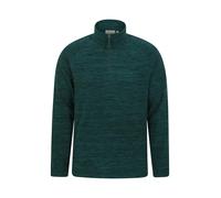 Mountain Warehouse Micropolaire Hommes Snowdon - Chaude, Respirante, séchage Rapide, col zippé, Douce - pour Voyager, Hiver Vert foncé XXS