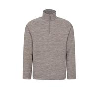 Mountain Warehouse Micropolaire Hommes Snowdon - Chaude, Respirante, séchage Rapide, col zippé, Douce - pour Voyager, Hiver Marron Clair L