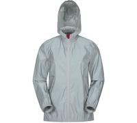 Mountain Warehouse Mountain Warehouse Silver Womens Dashing Reflective Water Resistant Running and Cycling Jacket