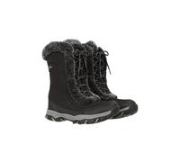 Mountain Warehouse Ohio Bottes de Neige pour Femme - Chaussures Anti-Neige en Fausse Fourrure pour Femme, testées thermiquement à -20 °C, Isotherm - Ski d'hiver Noir 38