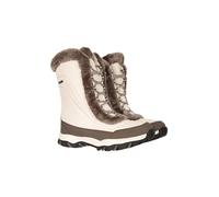Mountain Warehouse Ohio Bottes de Neige pour Femme - Chaussures Anti-Neige en Fausse Fourrure pour Femme, testées thermiquement à -20 °C, Isotherm - Ski d'hiver Beige 38