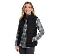 Mountain Warehouse Opal Doudoune pour Femme - Veste matelassée légère, sans Manche, Hydrofuge, résistante Eau et Pluie - Montagne, randonnée, Running, mi-Saison, Hiver Noir 38