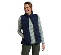 Mountain Warehouse Opal Doudoune pour Femme - Veste matelassée légère, sans Manche, Hydrofuge, résistante Eau et Pluie - Montagne, randonnée, Running, mi-Saison, Hiver Bleu Marine 38