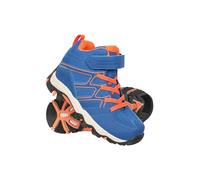 Mountain Warehouse Oscar Bottes de randonnée pour enfants - Chaussures confortables avec lacets élastiques et fermeture Velcro - Printemps, été, randonnée, trekking, extérieur, bleu, 24 EU