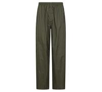 Mountain Warehouse Pakka Surpantalon de Pluie imperméable Homme - Pantalon étanche, Respirant à séchage Rapide, Ouvertures Chevilles réglables - Vélo, Sport, randonnée Kaki L