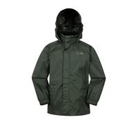 Mountain Warehouse Pakka Veste imperméable pour Enfant - Manteau de Pluie Pliable et étanche, Coupe-Vent, léger et Respirant, Fille et garçon - Voyage, école, Marche Kaki 13 Ans