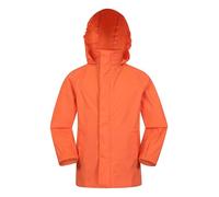 Mountain Warehouse Pakka Veste imperméable pour Enfant - Manteau de Pluie Pliable et étanche, Coupe-Vent, léger et Respirant, Fille et garçon - Voyage, école, Marche Orange 9-10 Ans