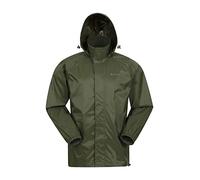 Mountain Warehouse Pakka Veste Imperméable pour Homme - Veste De Pluie Légère Et Résistante, Parka Réfléchissante Et Respirante À Capuche pour Homme Kaki XL