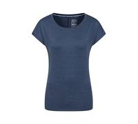 Mountain Warehouse Panna II T-Shirt Ample Anti-UV pour Femme - Coupe décontractée avec Tissu Iso Cool, vêtements de Sport - Idéal pour Le Printemps, Automne Hiver, la Course Bleu Marine 38