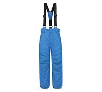 Mountain Warehouse Pantalon de Ski Enfants Falcon Extreme - Coutures soudées, Imperméable, Guêtres Pare-Neige, Poches sécurisées - pour Le Ski et Les Vacances, Hiver Bleu Cobalt 7-8 Ans