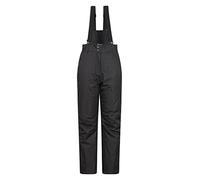 Mountain Warehouse Pantalon de Ski Femmes Moon - Déperlant, Taille réglable, Bretelles détachables, Poches - Idéal pour Le Ski, Hiver Noir 50