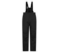 Mountain Warehouse Pantalon de Ski Hommes Dusk - Deux Poches, Guêtres Pare-Neige, Taille Élastique, Déperlant - Idéal pour Ski et Snowboard, Hiver Noir M