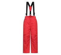 Mountain Warehouse Pantalon de Ski Raptor Enfants -Deux Poches, Résistant à la Neige, Bretelles Amovibles, Ouverture Cheville, Genoux renforcés -Garçons et Filles, Hiver Rouge Vif 7-8 Ans