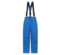 Mountain Warehouse Pantalon de Ski Raptor Enfants -Deux Poches, Résistant à la Neige, Bretelles Amovibles, Ouverture Cheville, Genoux renforcés -Garçons et Filles, Hiver Bleu Cobalt 3-4 Ans