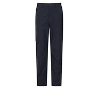 Mountain Warehouse Pantalon d'hiver Trek II Hommes - Long - Séchage Rapide, léger, Taille élastique, Doublure Polaire, Facile à empaqueter - pour Voyager Bleu Foncé 44W