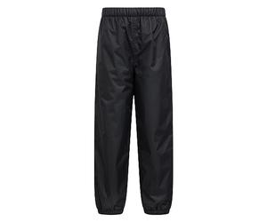 Mountain Warehouse Pantalon en Polaire imperméable - pour Enfant - Respirant et Chaud - Coutures thermocollées - pour la Marche d’Hiver, Les Voyages et la randonnée Noir 3-4 Ans