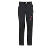 Mountain Warehouse Pantalons de Trekking Forest pour Homme - Pantalon de Rando, résistant à l'eau, Extensible dans Les 4 Sens, Tissu renforcé, UPF 50 + Noir 52W