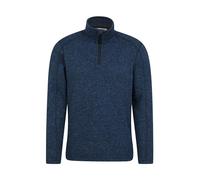 Mountain Warehouse Polaire à Demi-glissière Idris pour Homme - Sweat-Shirt en Micro Polaire, Anti-Boulochage, Respirant et léger - Idéal pour Camping, Plein air, Voyages Bleu Marine XS