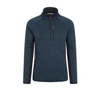 Mountain Warehouse Polaire zippé Treston pour Homme - avec pans Extensibles - Anti-Boulochage - Idéal pour Le Camping, l'extérieur, Les Voyages et la randonnée Bleu Marine M