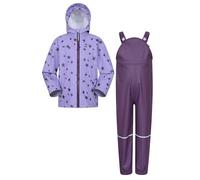Mountain Warehouse Raindrop Ensemble veste et pantalon imperméables pour enfants - Manteau et pantalon de pluie respirants et légers avec poches latérales - Printemps été, marche et plein air, violet