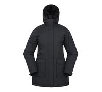 Mountain Warehouse Ranger Parka rembourrée imperméable pour femme - Manteau respirant sans PFC avec isolation rembourrée - Automne hiver en plein air, voyage et randonnée, Noir , 40