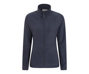 Mountain Warehouse Raso Polaire pour Femme - Pull en Micropolaire pour Femme, Couche Thermique Respirante, Pull-Over Fin, Doux et Chaud - Randonnée, Sport, Hiver Bleu Marine 48