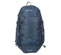 Mountain Warehouse Sac à Dos Pace 30L - Compatible avec Les systèmes d'hydratation - Dos aéré - Housse de Pluie intégrée - pour Les Voyages, Le Camping et la randonnée Bleu Marine Taille Unique