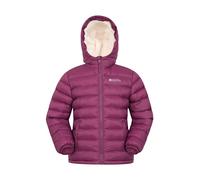 Mountain Warehouse Seasons Doudoune synthétique doublée de fourrure pour enfant - Manteau léger, chaud et résistant à l'eau - Pour l'automne, l'hiver, l'école Rouge Cerise 11-12 ANS