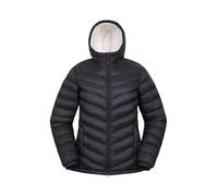 Mountain Warehouse Seasons Doudoune synthétique doublée de Fourrure pour Femme - Doublée en Polaire et légère avec Fermeture éclair Centrale - Idéale pour l'automne Noir 42